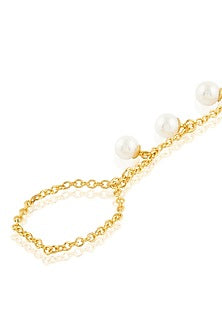 Gold Plated Mirror Gemstone Briolette Bracelet