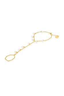 Gold Plated Mirror Gemstone Briolette Bracelet