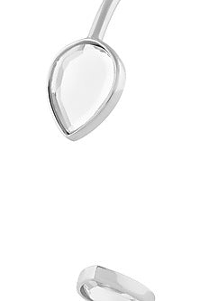 Silver Finish Mirror Drop Cuff