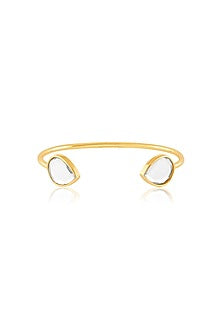 Gold Plated Mirror Drop Cuff