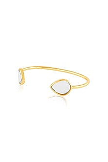 Gold Plated Mirror Drop Cuff