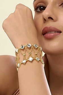 Gold Plated Mirror Cuff