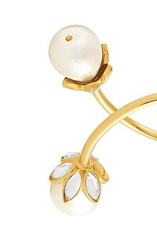Gold Plated Pearl Cuff
