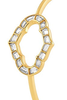 Gold Plated Synthetic Stone Cuff