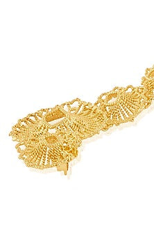 Gold Plated Statement Leaf Earrings