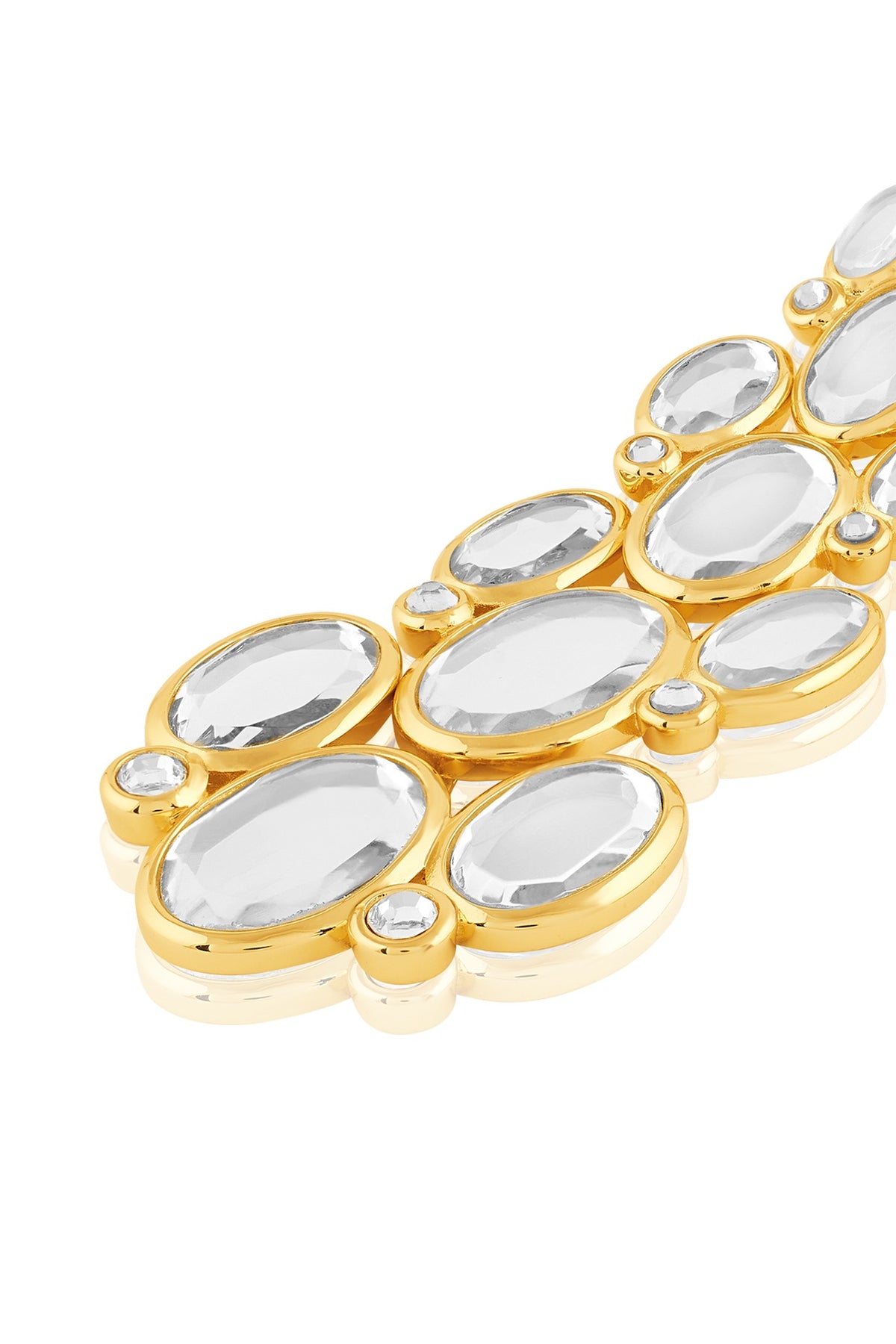 Gold Plated Mirror Long Earrings