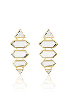 Gold Plated Mirror Earrings