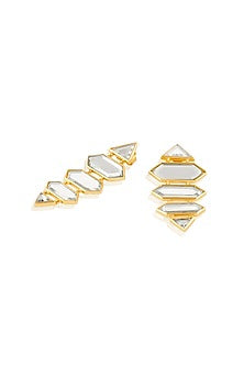 Gold Plated Mirror Earrings