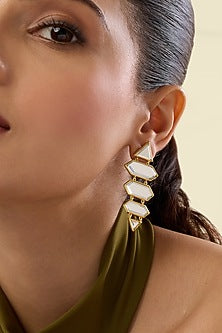 Gold Plated Mirror Earrings