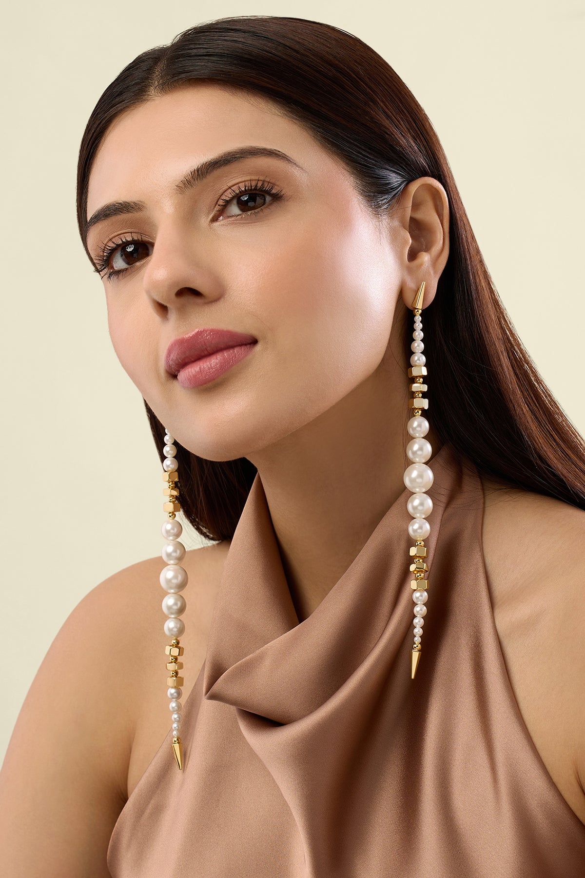 Gold Plated Pearl Earrings