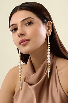 Gold Plated Pearl Earrings