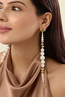 Gold Plated Pearl Earrings