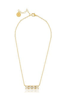 Gold Plated Mirror Pendant Necklace