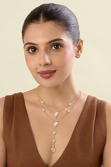 Gold Plated Mirror Y Necklace