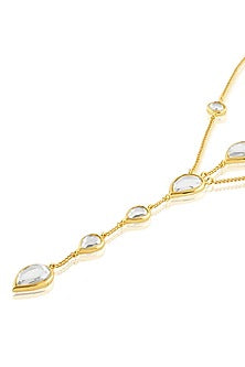 Gold Plated Mirror Y Necklace