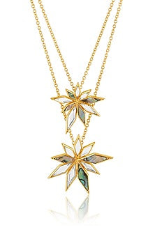 Gold Plated Floral Layered Necklace