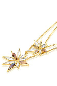 Gold Plated Floral Layered Necklace