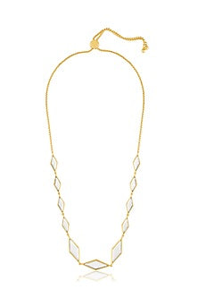 Gold Plated Mirror Choker Necklace