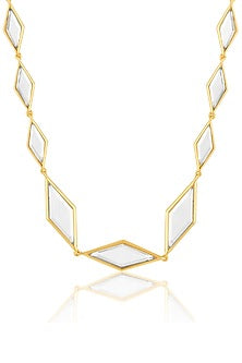 Gold Plated Mirror Choker Necklace