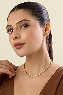 Gold Plated Synthetic Stone Necklace