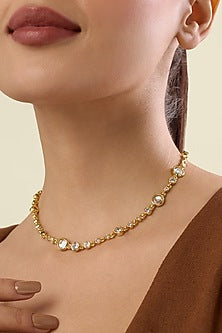 Gold Plated Synthetic Stone Necklace
