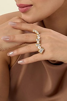 Gold Plated Mirror Horizontal Ring