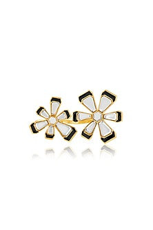 Gold Plated Floral Cocktail Ring
