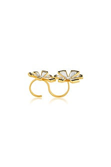 Gold Plated Floral Cocktail Ring
