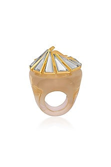 Gold Plated Mirror Swirl Ring
