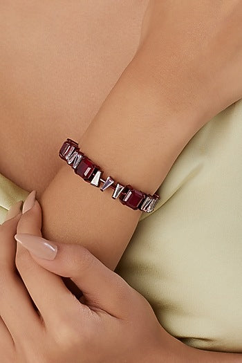 Red Finish Ruby Gemstone Bracelet