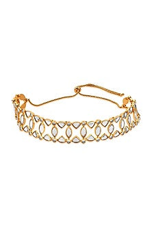 Gold Plated Hand-Cut Mirror Choker Necklace
