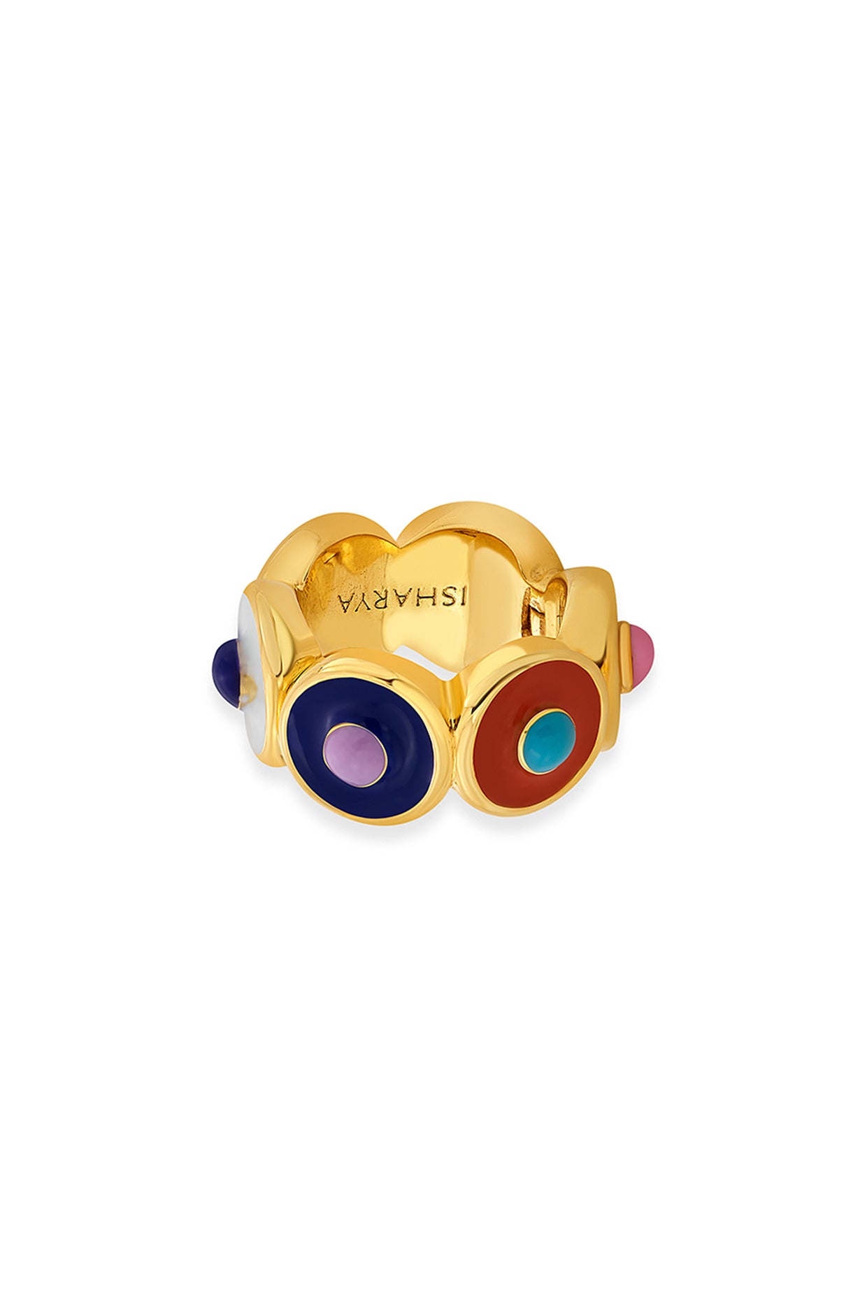 Gold Plated Rainbow Wheel Charm
