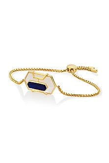 Gold Finish Blue Sapphire Stone Bracelet