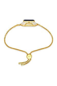 Gold Finish Blue Sapphire Stone Bracelet