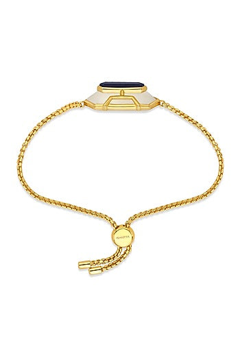 Gold Finish Blue Sapphire Stone Bracelet