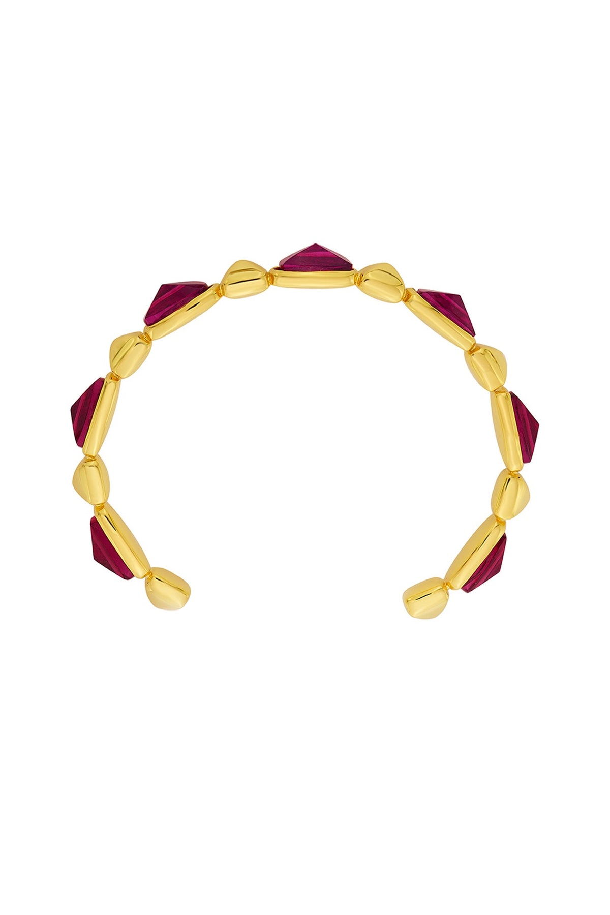Gold Finish Pink Hydro Stone Bracelet