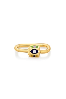 Gold Plated Evil Eye Bolt Charm