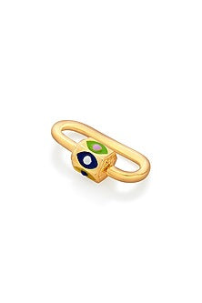 Gold Plated Evil Eye Bolt Charm