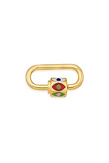 Gold Plated Evil Eye Bolt Charm