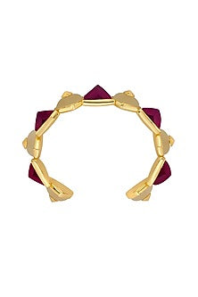 Gold Plated Pink Hydro Stone Bracelet