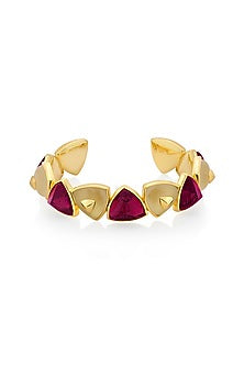 Gold Plated Pink Hydro Stone Bracelet