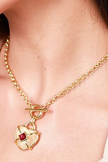 Gold Plated Rock Crystal Necklace