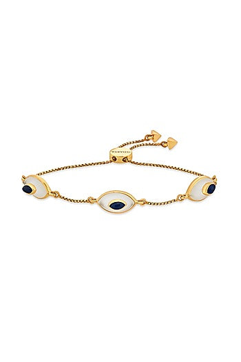 Gold Plated Sapphire Doublet Stone Bracelet