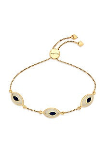 Gold Plated Sapphire Doublet Stone Bracelet