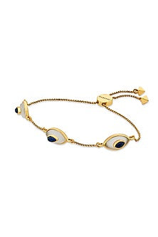 Gold Plated Sapphire Doublet Stone Bracelet