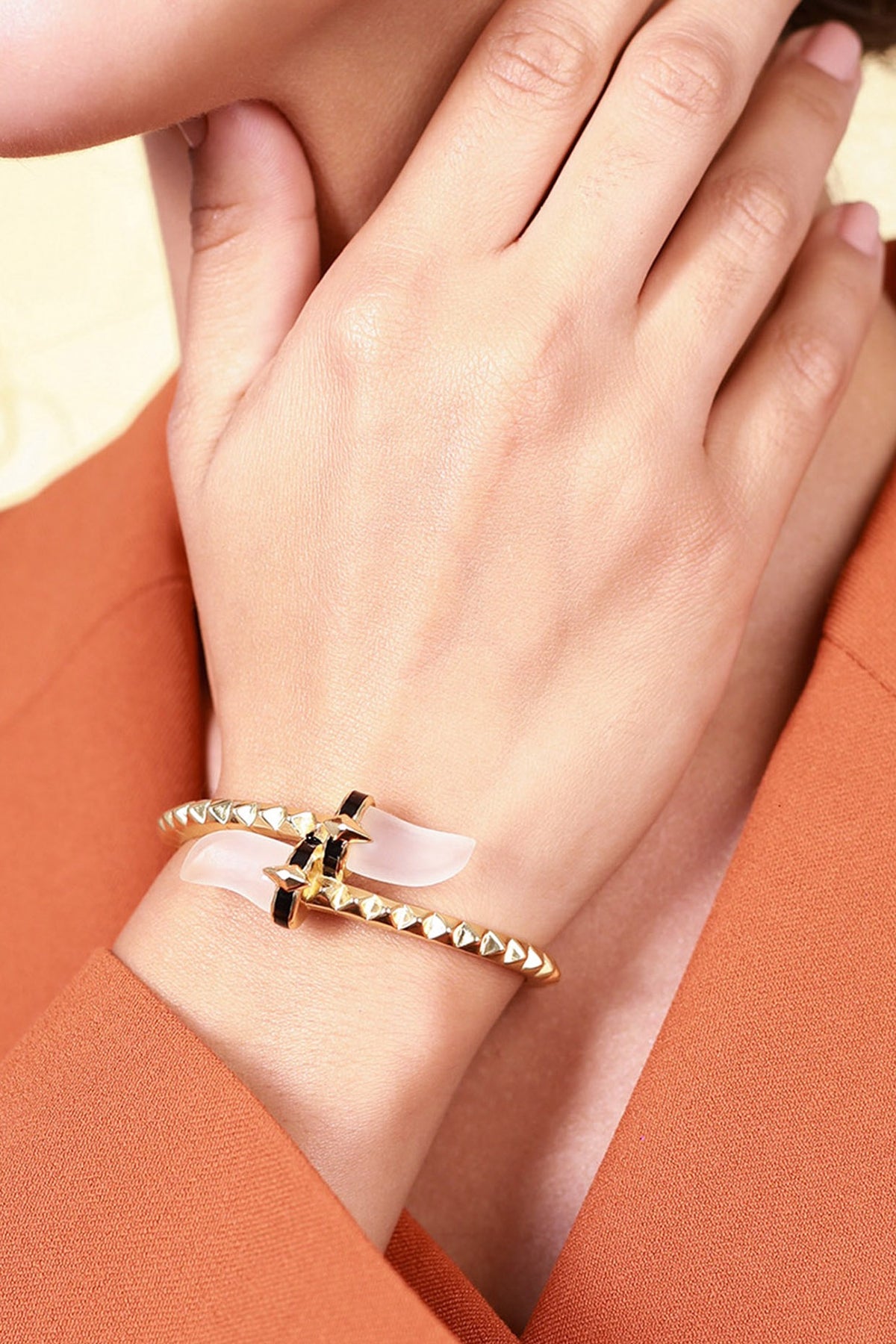Gold Plated Rock Crystal Bracelet
