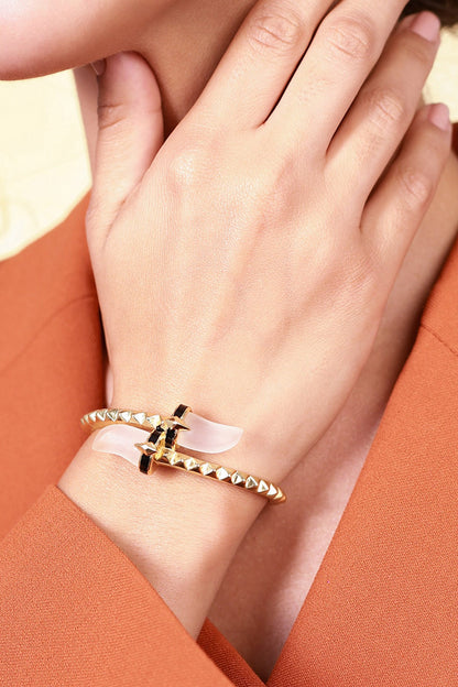 Gold Plated Rock Crystal Bracelet
