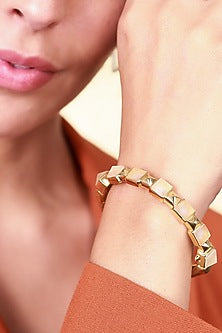Gold Plated Rock Crystal Bracelet