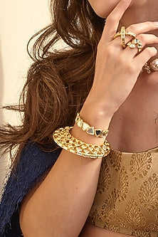 Gold Finish Brass Cuff