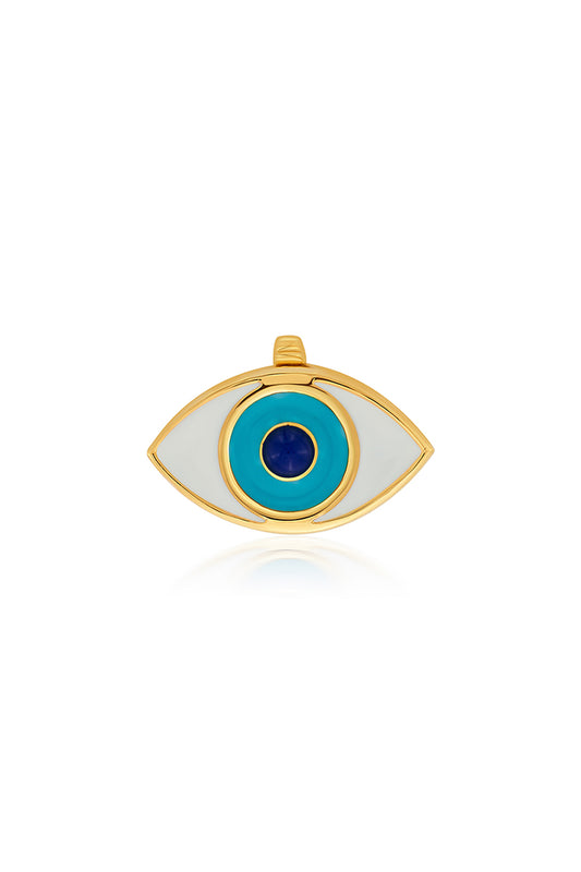 Gold Plated Evil Eye Iris Charm